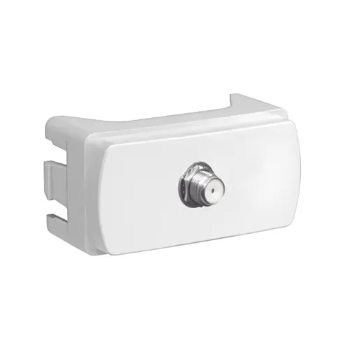 Modulo Tomada P/Antena de TV P/ Cabo Coaxial Branca Miluz Schneider