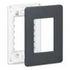 Placa + Suporte 4X2 3P Grafite Dark Orion Schneider