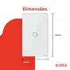 Interruptor Wi-Fi 4X2" 1 Modulo Preto Ambiente Steck