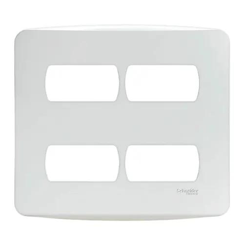 Placa 4X4 4 Postos Separados Branca Miluz Schneider
