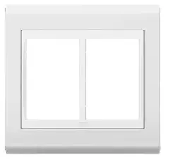 Placa 4X4 6 Posicoes Style Branco/Branco