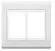 Placa 4X4 6 Posicoes Style Branco/Branco