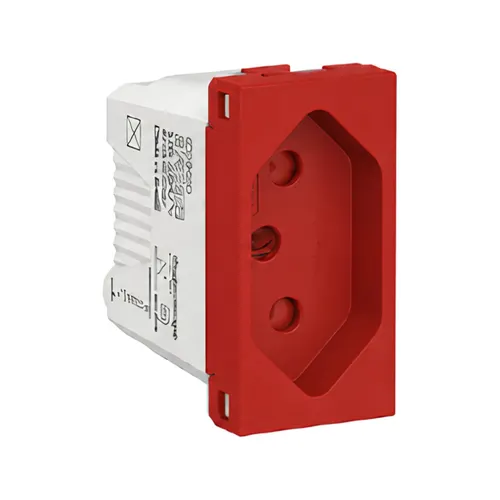 Modulo Tomada 2P+T 10A 250V 1M Vermelho Orion Schneider
