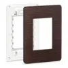 Placa + Suporte 4X2 3P Grafite Madeira Orion Schneider