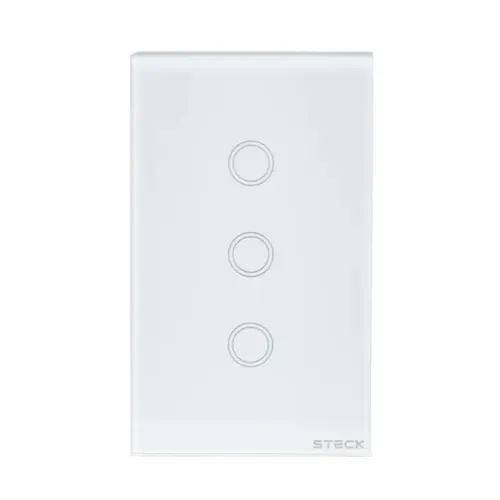 Interruptor Wi-Fi 4X2" 3 Modulos Branco Ambiente Steck