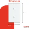 Interruptor Wi-Fi 4X2" 3 Modulos Branco Ambiente Steck