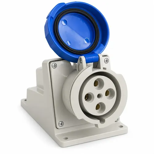 Tomada De Sobrepor Newkon 3P+T 32A 200/250V 9H IP44 Azul Steck