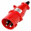 Plug Newkon 2P+T 32A 380/440V 9H IP44 Vermelho Steck