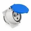 Tomada De Embutir Newkon 2P+T 32A 200/250V 6H IP44 Azul Steck
