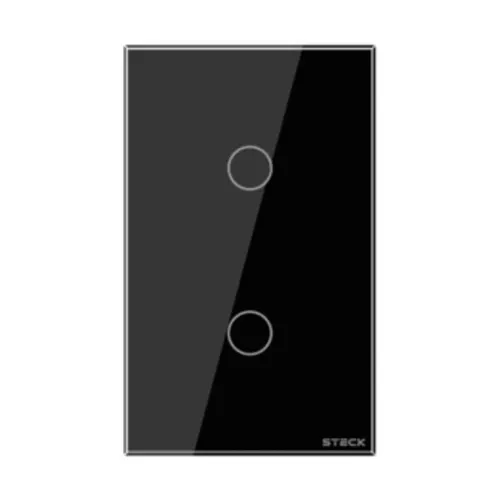 Interruptor Wi-Fi 4X2" 2 Modulos Preto Ambiente Steck