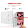 Interruptor Wi-Fi 4X2" 2 Modulos Preto Ambiente Steck