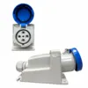 Tomada De Sobrepor Newkon 3P+T 63A 200/250V 9H IP67 Azul Steck