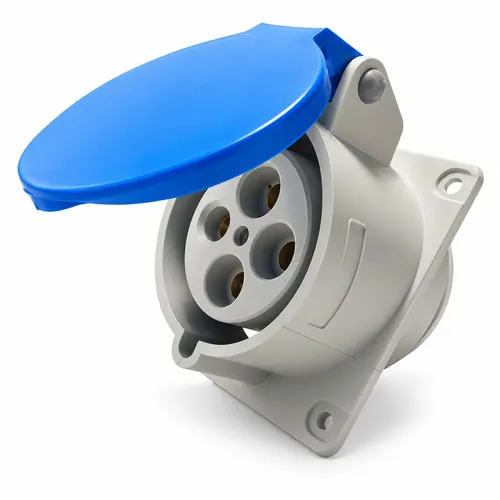 Tomada De Embutir Newkon 3P+T 32A 200/250V 9H IP44 Azul Steck
