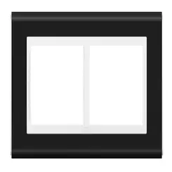 Placa 4X4 6 Posicoes Style Preto/Branco