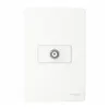 Conjunto Tomada P/Antena de TV Coaxial Branco Orion Schneider