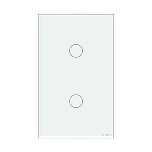 Interruptor Wi-Fi 4X2" 2 Modulos Branco Ambiente Steck