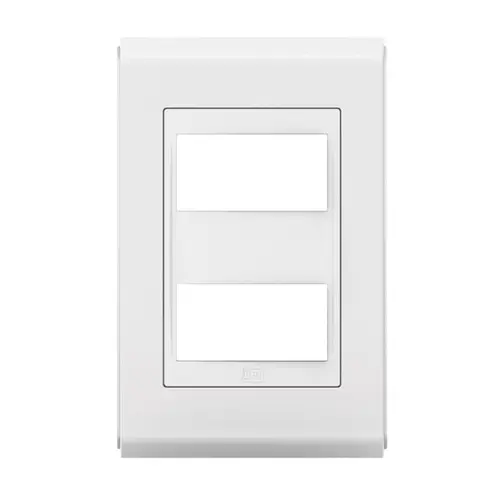 Placa 4X2 2 Posicoes PM Branco/Branco