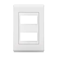 Placa 4X2 2 Posicoes PM Branco/Branco
