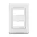 Placa 4X2 2 Posicoes PM Branco/Branco