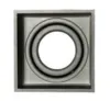 Spot Hub Micro Borda Recuado Quadrado 11,2 X 11,2cm  - Nicho 10,5cm Par20 Preto Aluminio Luminatti