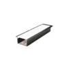 Kit Perfil ALP19 Embutir Preto Para Fita LED MK