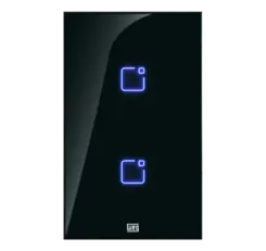 Interruptor Inteligente Smart Home 2 Botao Touch Wi-Fi + Rf 4X2 Preto Weg Home