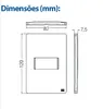 Placa 4X2 1 Posto Esatta Branco Weg