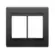 Placa 4X4 6 Posicoes Style Acetinado Preto/Preto