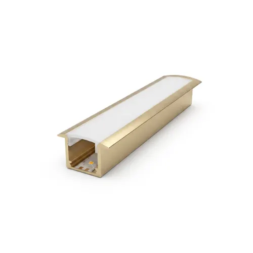 Kit Perfil ALP03S Embutir 12x16 Dourado MK