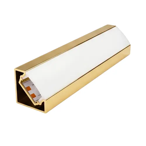 Kit Perfil ALP07 Canto 19x19 Dourado MK