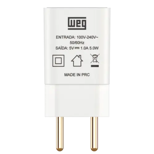 Fonte Carregador Tomada Usb Bivolt 5v 1a Weg Home