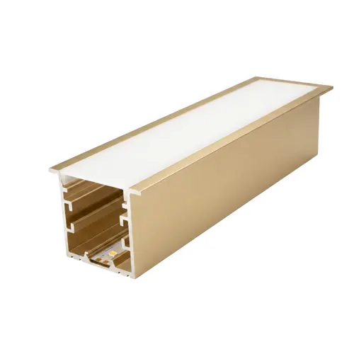 Kit Perfil ALP08E Embutir 35x35mm Dourado MK