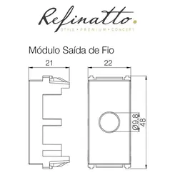 Kit 2 Modulos Saida Fio Preto