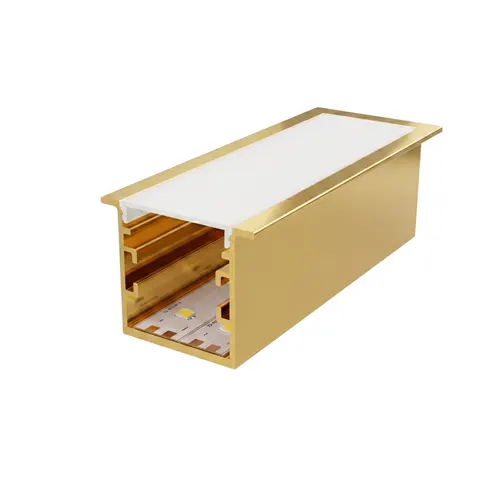 Kit Perfil ALP08L Embutir 35x35mm Dourado MK