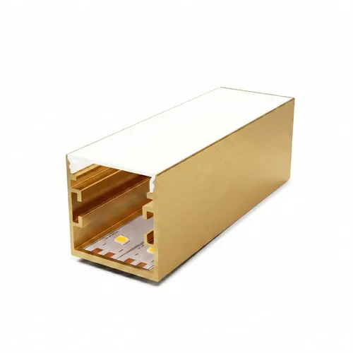 Kit Perfil ALP09L Sobrepor 35x35 Dourado MK