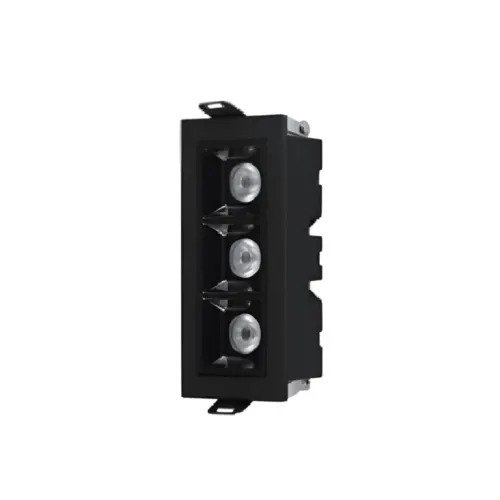 SPOT FOCCO EMBUTIR 6W 4000K ÂNG. 45º PRETO Medidas:  (L) 9,8 cm x (A) 4,5 cm x (P) 3,3 cm 480Lm IP20