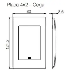 Placa 4X2 Cega Style Branco/Branco