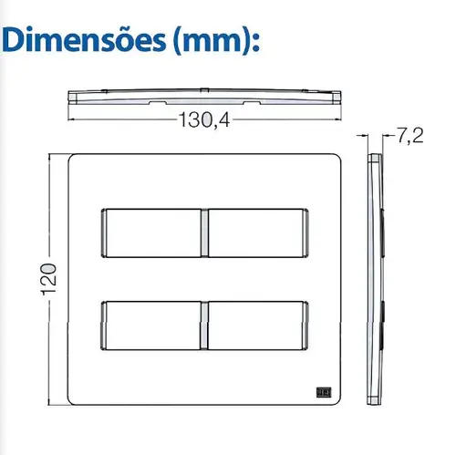 Placa 4X4 4 Postos Esatta Branco Weg