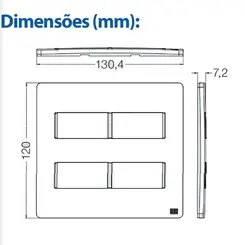 Placa 4X4 4 Postos Esatta Branco Weg