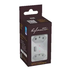 Conjunto 1 Tomada 2P+T 10 A + Tomada USB Bivolt WI-FI Branco Weg