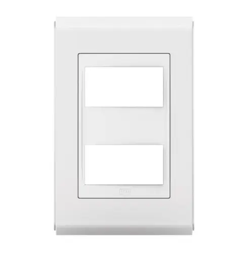 Placa 4X2 2 Posicoes Style Branco/Branco