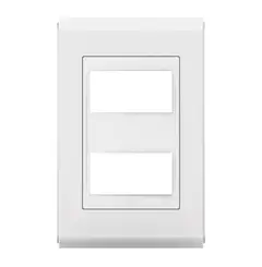 Placa 4X2 2 Posicoes Style Branco/Branco