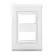 Placa 4X2 2 Posicoes Style Branco/Branco