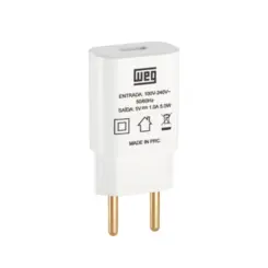 Fonte Carregador Tomada Usb Bivolt A 100-240Vca 5Vcc 2A Weg Home