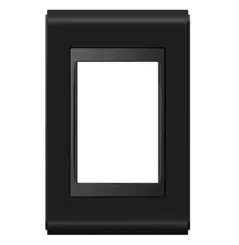 Placa 4X2 3 Posicoes Style Acetinado Preto/Preto