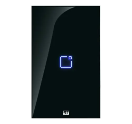 Interruptor Inteligente Smart Home 1 Tecla Touch Wi-Fi + Rf 4X2 Preto Weg Home