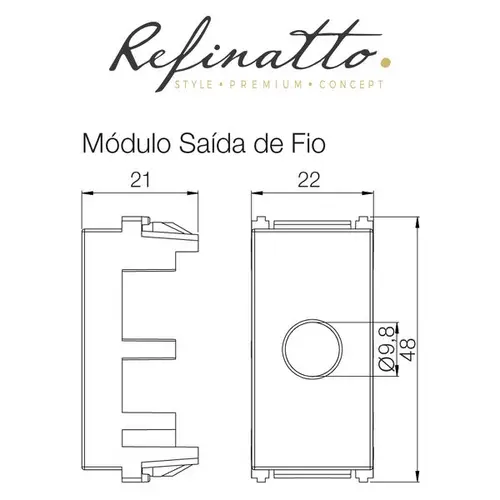 Kit 2 Modulos Saida Fio Branco