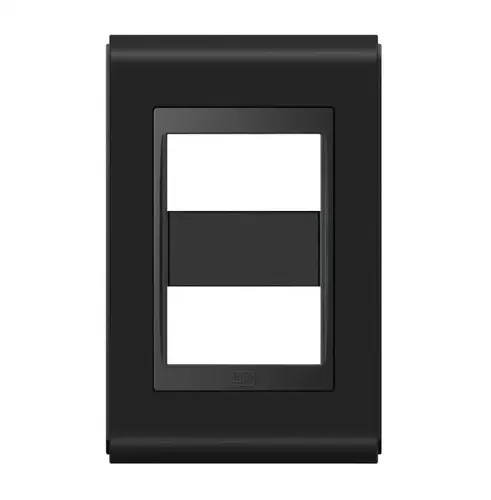 Placa 4X2 2 Posicoes Style Preto/Preto