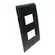 Placa 4X2 2 Posicoes Style Preto/Preto