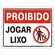 Placa Sinalizacao Poliestireno 15X20Cm Proibido Jogar Lixo Sinalize